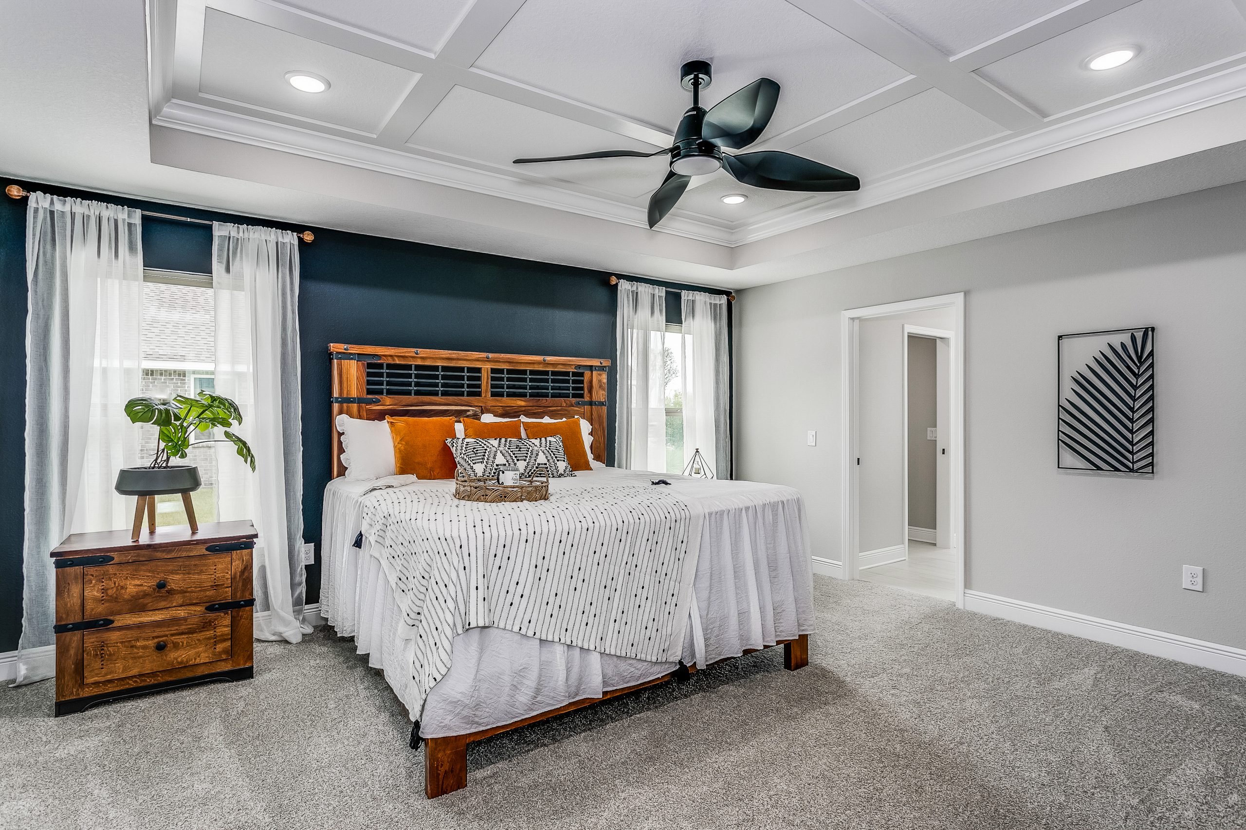 Master Bedroom in the Yellow River Ranch Model Home - Seraphine Floor Plan